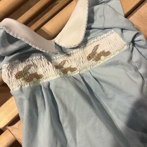 Magnolia Baby Smocked Easter Bunny Romper Footie Outfit